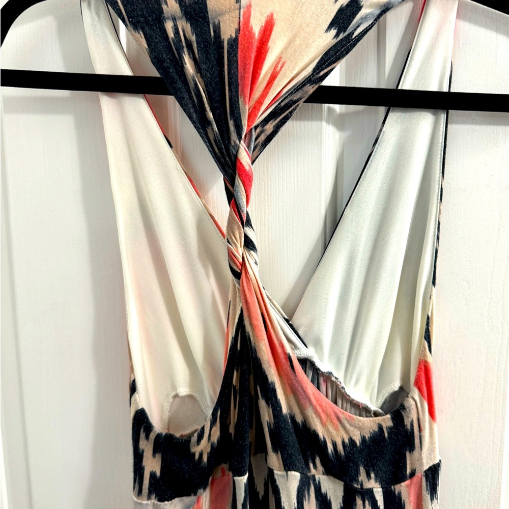 Multicolor Twist-Back Dress